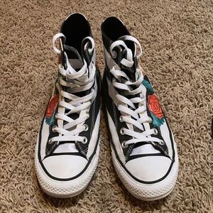 Rose & skull converse